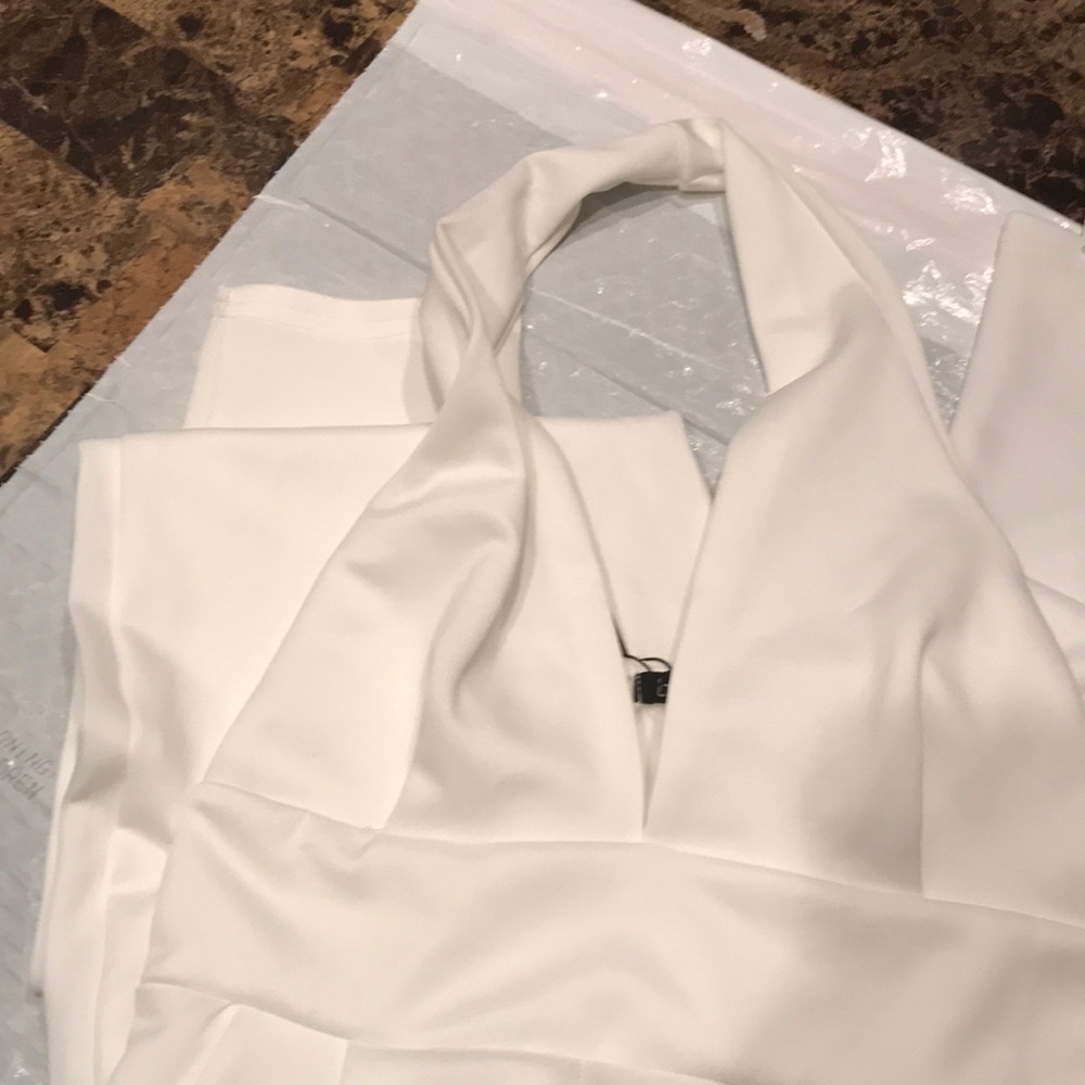 White fitted jumpsuit sizes 6